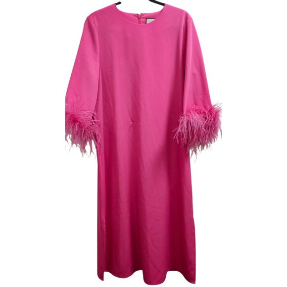 Tuckernuck Hot Pink Feather Jamie Dress Size L - Picture 2 of 16